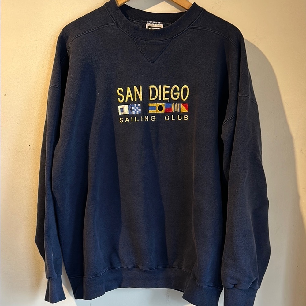 Vintage San Diego Sailing Club Navy Sweater